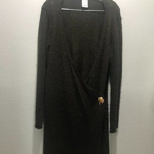 Long brown sweater